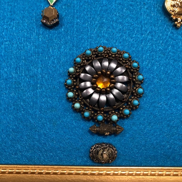 FRAMED JEWELRY ART COLLAGE “MORNING FLIGHT” HANDMADE UNIQUE OOAK GIFT 🎁 IDEA - Picture 4 of 14